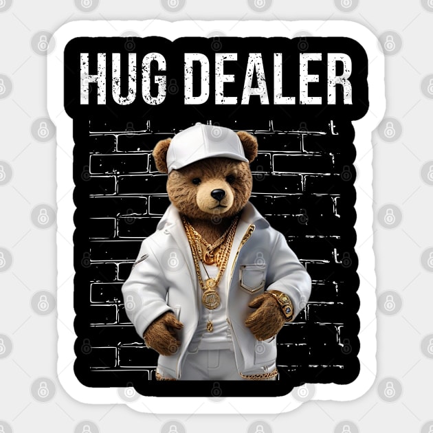 Gangster Hug Dealer Teddy Bear Funny Sticker by Primo Style